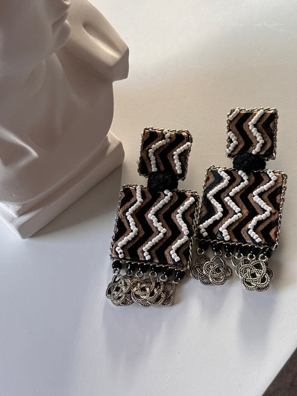 Sufiyan black handcrafted earrings