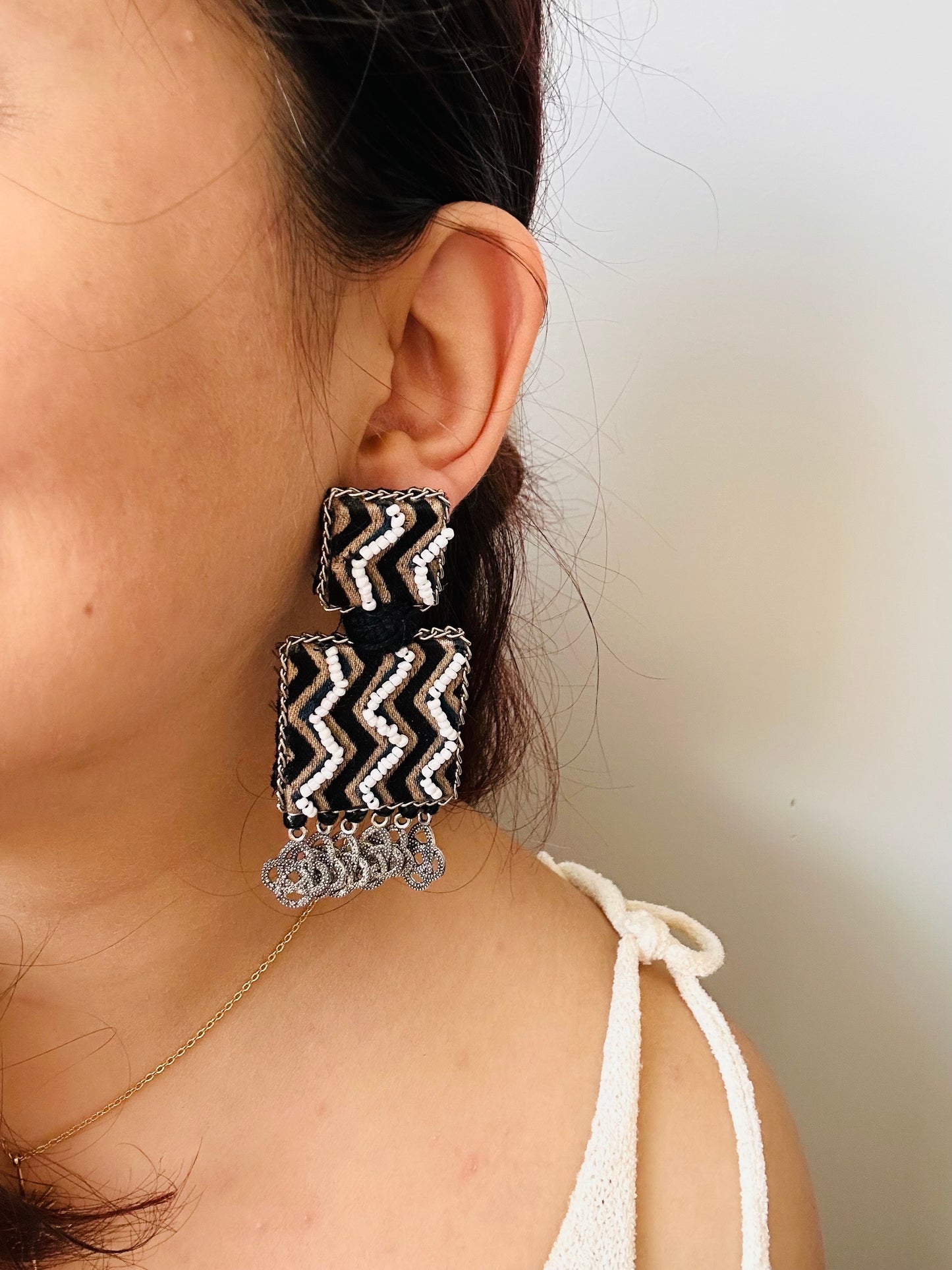 Sufiyan black handcrafted earrings