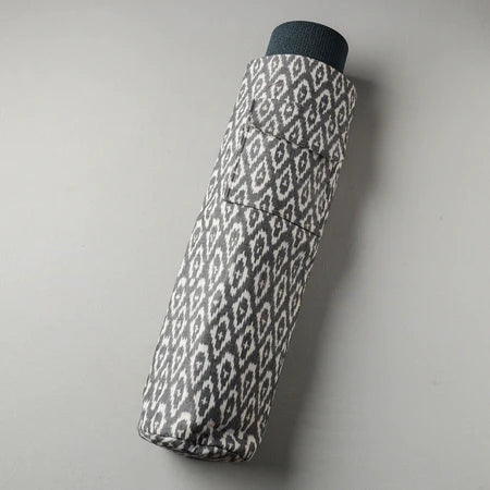 Grey & White Printed Ikat Cotton Yoga/Beach Mat Bag