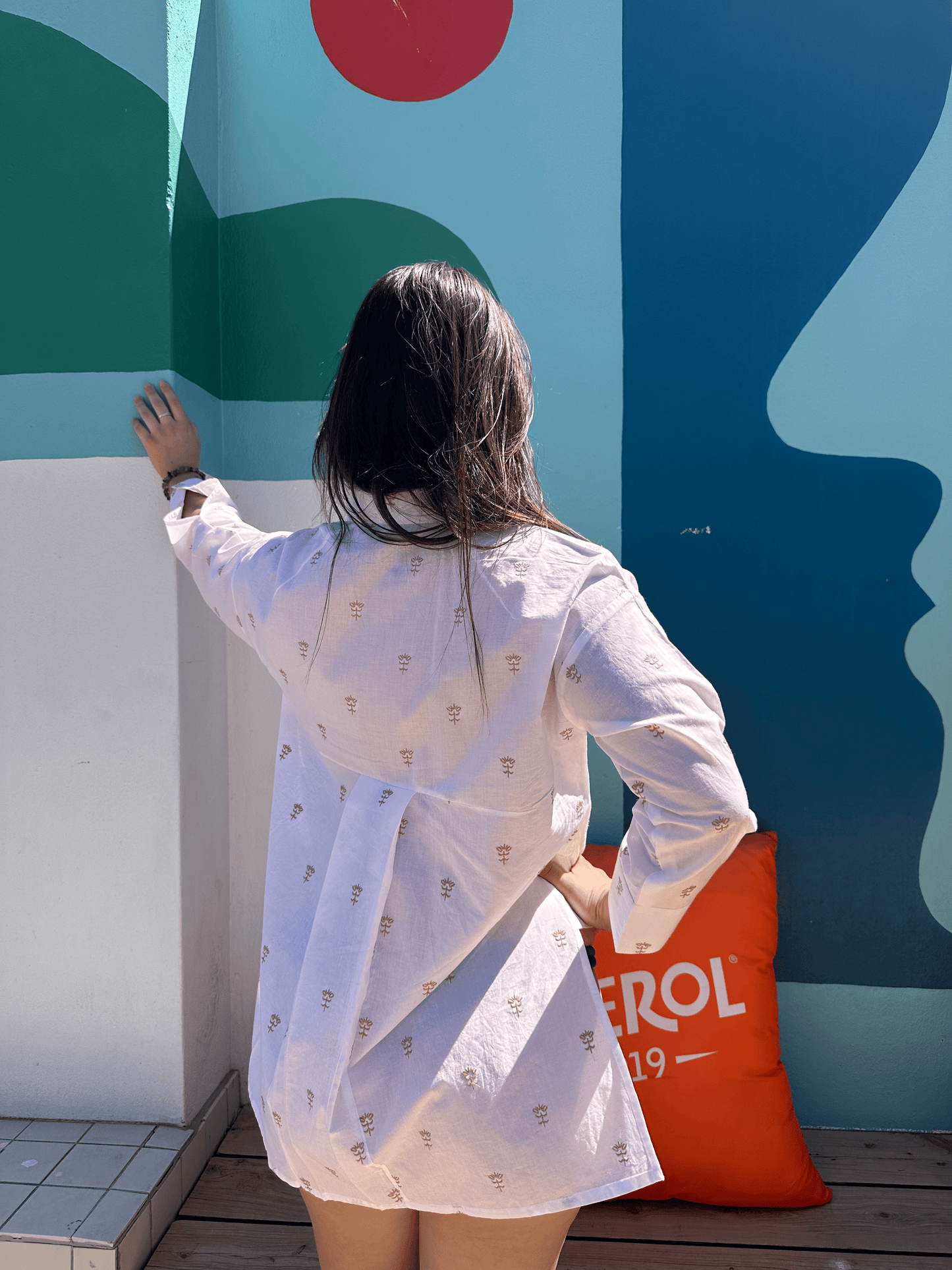 Poet White Embroidered Shirt